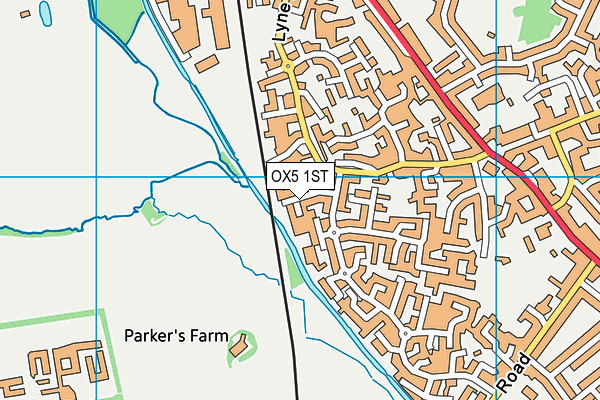OX5 1ST map - OS VectorMap District (Ordnance Survey) OX5 1ST map - OS VectorMap District (Ordnance Survey)
