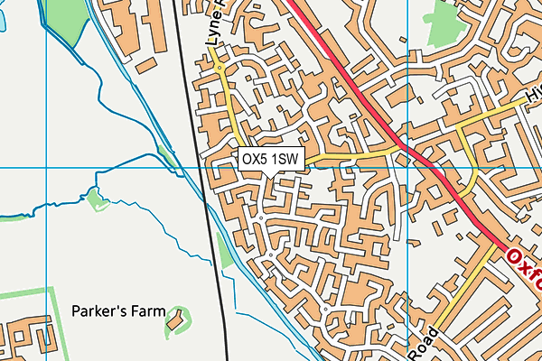 OX5 1SW map - OS VectorMap District (Ordnance Survey) OX5 1SW map - OS VectorMap District (Ordnance Survey)