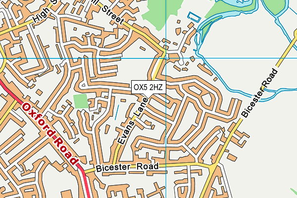 OX5 2HZ map - OS VectorMap District (Ordnance Survey) OX5 2HZ map - OS VectorMap District (Ordnance Survey)
