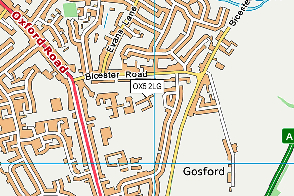 OX5 2LG map - OS VectorMap District (Ordnance Survey) OX5 2LG map - OS VectorMap District (Ordnance Survey)