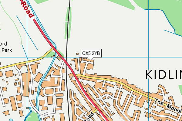OX5 2YB map - OS VectorMap District (Ordnance Survey) OX5 2YB map - OS VectorMap District (Ordnance Survey)