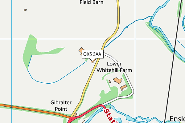 OX5 3AA map - OS VectorMap District (Ordnance Survey) OX5 3AA map - OS VectorMap District (Ordnance Survey)