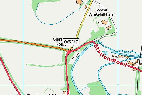 OX5 3AZ map - OS VectorMap District (Ordnance Survey) OX5 3AZ map - OS VectorMap District (Ordnance Survey)