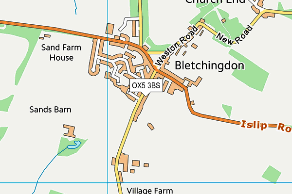 OX5 3BS map - OS VectorMap District (Ordnance Survey) OX5 3BS map - OS VectorMap District (Ordnance Survey)