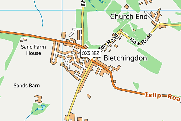 OX5 3BZ map - OS VectorMap District (Ordnance Survey) OX5 3BZ map - OS VectorMap District (Ordnance Survey)