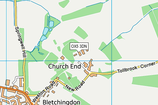 OX5 3DN map - OS VectorMap District (Ordnance Survey) OX5 3DN map - OS VectorMap District (Ordnance Survey)