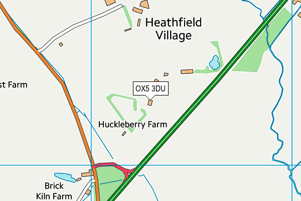 OX5 3DU map - OS VectorMap District (Ordnance Survey) OX5 3DU map - OS VectorMap District (Ordnance Survey)