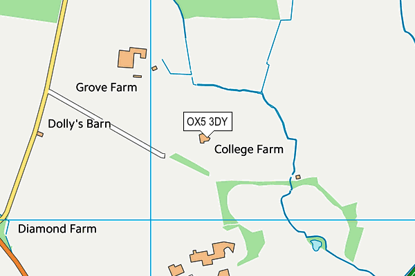 OX5 3DY map - OS VectorMap District (Ordnance Survey) OX5 3DY map - OS VectorMap District (Ordnance Survey)
