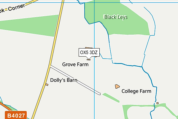 OX5 3DZ map - OS VectorMap District (Ordnance Survey) OX5 3DZ map - OS VectorMap District (Ordnance Survey)