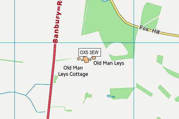 OX5 3EW map - OS VectorMap District (Ordnance Survey) OX5 3EW map - OS VectorMap District (Ordnance Survey)