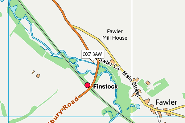 OX7 3AW map - OS VectorMap District (Ordnance Survey)