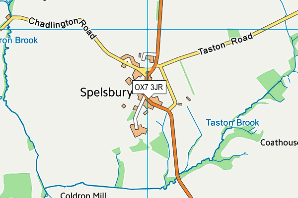 OX7 3JR map - OS VectorMap District (Ordnance Survey) OX7 3JR map - OS VectorMap District (Ordnance Survey)