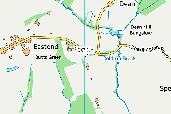 OX7 3JY map - OS VectorMap District (Ordnance Survey) OX7 3JY map - OS VectorMap District (Ordnance Survey)