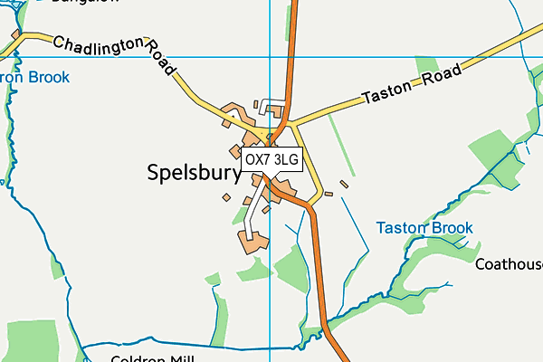 OX7 3LG map - OS VectorMap District (Ordnance Survey) OX7 3LG map - OS VectorMap District (Ordnance Survey)