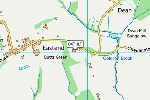OX7 3LT map - OS VectorMap District (Ordnance Survey) OX7 3LT map - OS VectorMap District (Ordnance Survey)