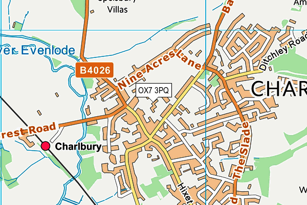 OX7 3PQ map - OS VectorMap District (Ordnance Survey) OX7 3PQ map - OS VectorMap District (Ordnance Survey)
