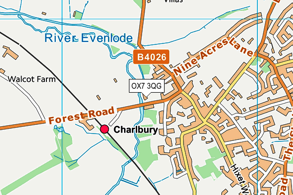 OX7 3QG map - OS VectorMap District (Ordnance Survey) OX7 3QG map - OS VectorMap District (Ordnance Survey)
