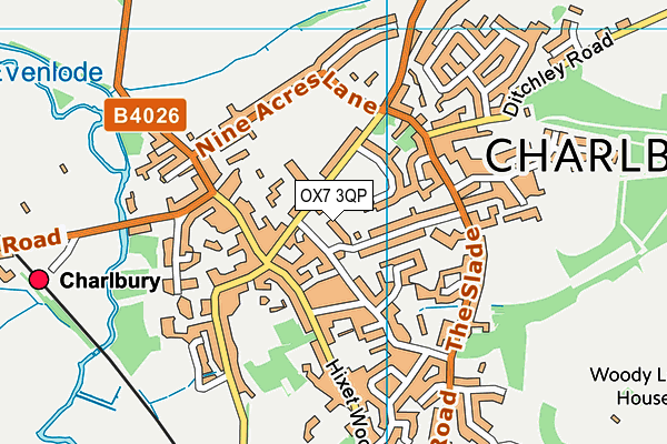 OX7 3QP map - OS VectorMap District (Ordnance Survey) OX7 3QP map - OS VectorMap District (Ordnance Survey)