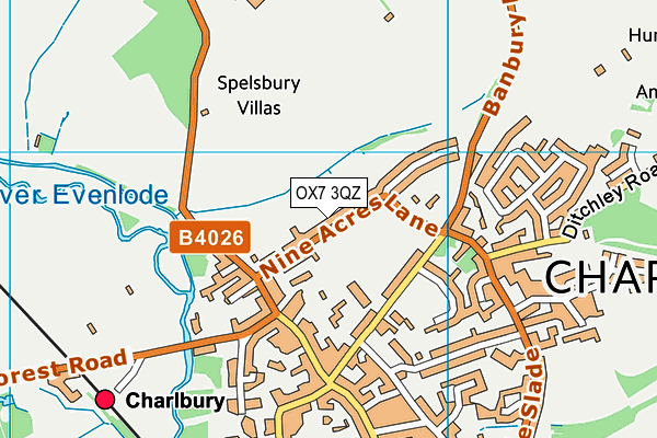 OX7 3QZ map - OS VectorMap District (Ordnance Survey)