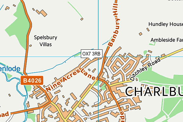 OX7 3RB map - OS VectorMap District (Ordnance Survey) OX7 3RB map - OS VectorMap District (Ordnance Survey)
