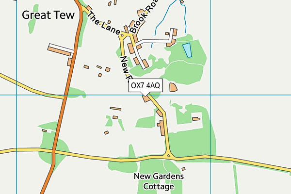 OX7 4AQ map - OS VectorMap District (Ordnance Survey) OX7 4AQ map - OS VectorMap District (Ordnance Survey)