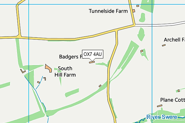 OX7 4AU map - OS VectorMap District (Ordnance Survey) OX7 4AU map - OS VectorMap District (Ordnance Survey)