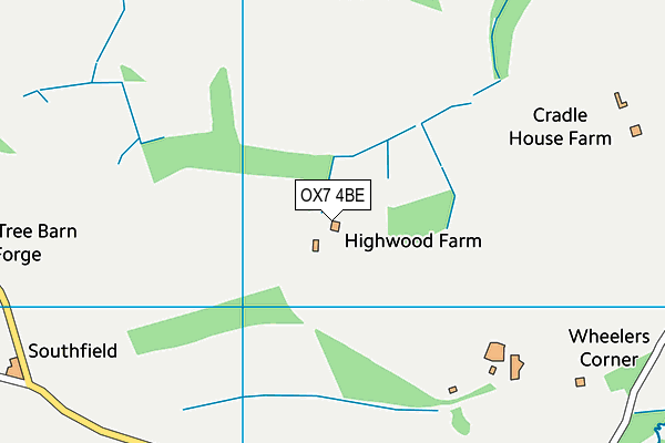 OX7 4BE map - OS VectorMap District (Ordnance Survey) OX7 4BE map - OS VectorMap District (Ordnance Survey)
