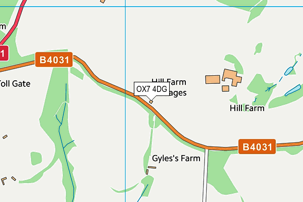 OX7 4DG map - OS VectorMap District (Ordnance Survey) OX7 4DG map - OS VectorMap District (Ordnance Survey)