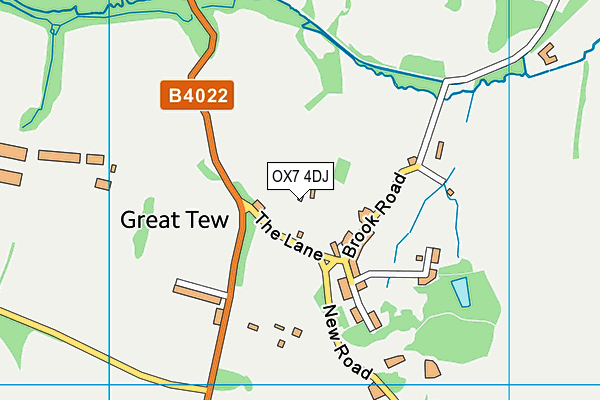 OX7 4DJ map - OS VectorMap District (Ordnance Survey) OX7 4DJ map - OS VectorMap District (Ordnance Survey)