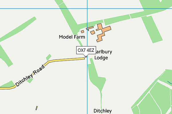 OX7 4EZ map - OS VectorMap District (Ordnance Survey) OX7 4EZ map - OS VectorMap District (Ordnance Survey)