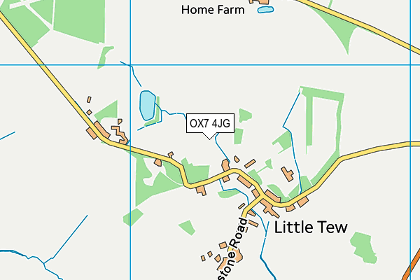 OX7 4JG map - OS VectorMap District (Ordnance Survey) OX7 4JG map - OS VectorMap District (Ordnance Survey)