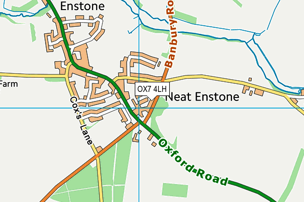 OX7 4LH map - OS VectorMap District (Ordnance Survey) OX7 4LH map - OS VectorMap District (Ordnance Survey)