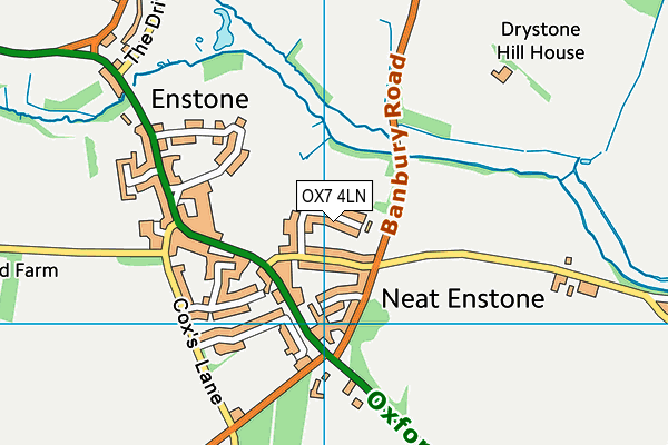OX7 4LN map - OS VectorMap District (Ordnance Survey) OX7 4LN map - OS VectorMap District (Ordnance Survey)