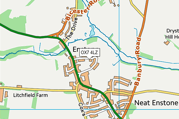 OX7 4LZ map - OS VectorMap District (Ordnance Survey) OX7 4LZ map - OS VectorMap District (Ordnance Survey)