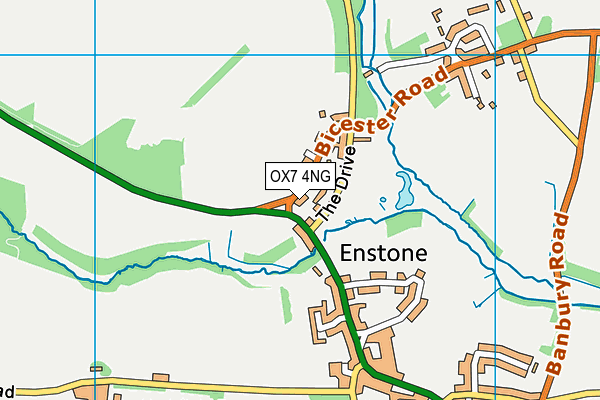 OX7 4NG map - OS VectorMap District (Ordnance Survey) OX7 4NG map - OS VectorMap District (Ordnance Survey)