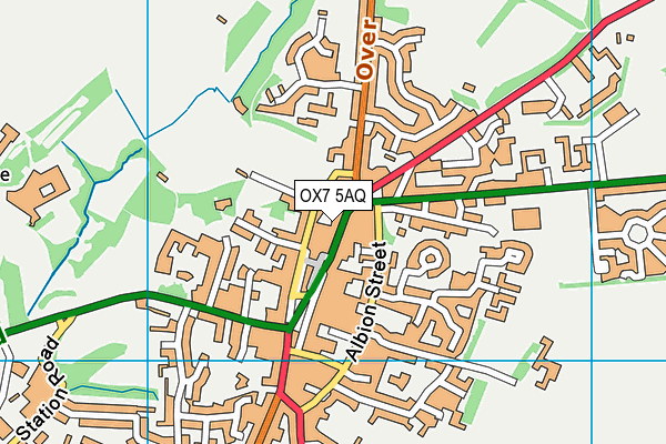 OX7 5AQ map - OS VectorMap District (Ordnance Survey) OX7 5AQ map - OS VectorMap District (Ordnance Survey)