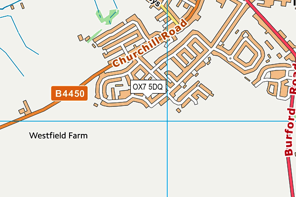 OX7 5DQ map - OS VectorMap District (Ordnance Survey)