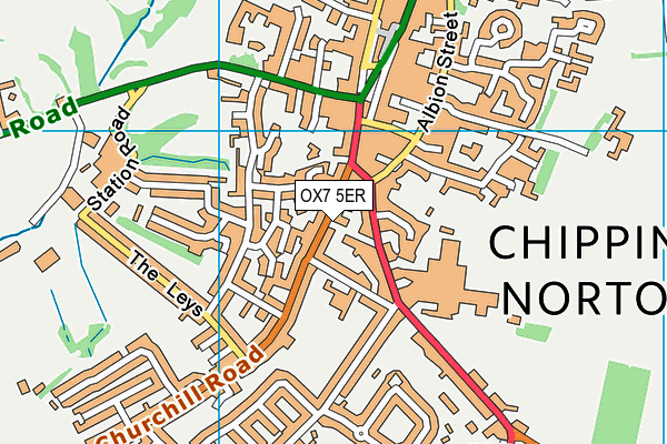 OX7 5ER map - OS VectorMap District (Ordnance Survey) OX7 5ER map - OS VectorMap District (Ordnance Survey)