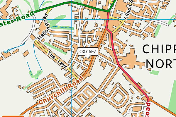 OX7 5EZ map - OS VectorMap District (Ordnance Survey) OX7 5EZ map - OS VectorMap District (Ordnance Survey)