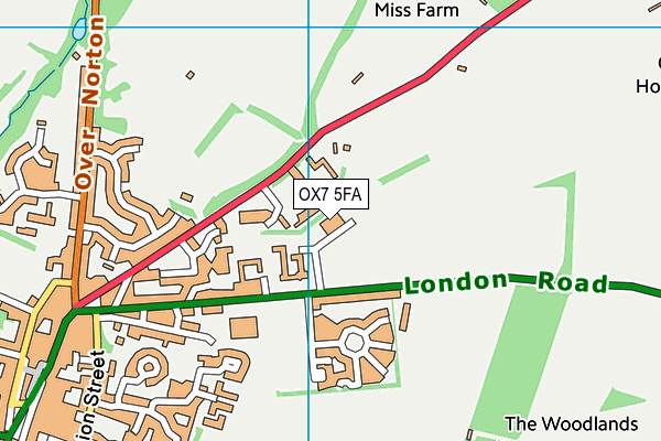 OX7 5FA map - OS VectorMap District (Ordnance Survey)