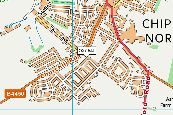 OX7 5JJ map - OS VectorMap District (Ordnance Survey) OX7 5JJ map - OS VectorMap District (Ordnance Survey)