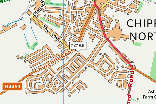 OX7 5JL map - OS VectorMap District (Ordnance Survey) OX7 5JL map - OS VectorMap District (Ordnance Survey)