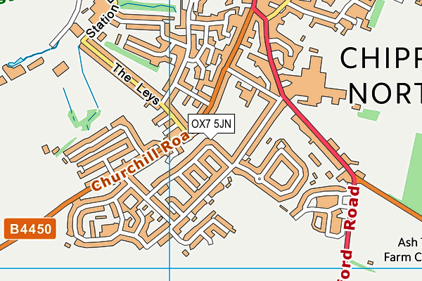 OX7 5JN map - OS VectorMap District (Ordnance Survey) OX7 5JN map - OS VectorMap District (Ordnance Survey)