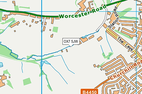 OX7 5JW map - OS VectorMap District (Ordnance Survey) OX7 5JW map - OS VectorMap District (Ordnance Survey)