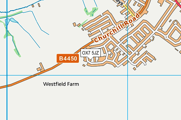 OX7 5JZ map - OS VectorMap District (Ordnance Survey) OX7 5JZ map - OS VectorMap District (Ordnance Survey)