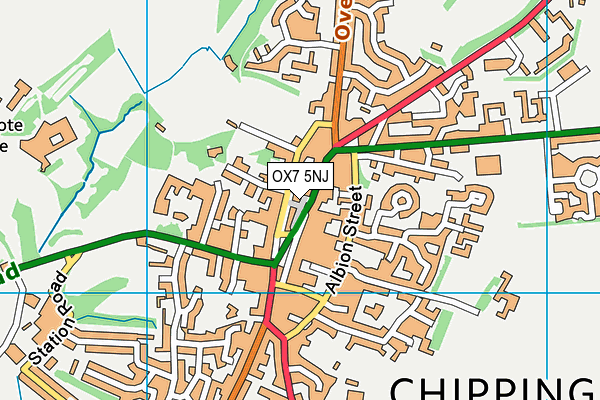 OX7 5NJ map - OS VectorMap District (Ordnance Survey) OX7 5NJ map - OS VectorMap District (Ordnance Survey)