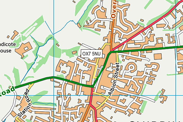 OX7 5NU map - OS VectorMap District (Ordnance Survey) OX7 5NU map - OS VectorMap District (Ordnance Survey)