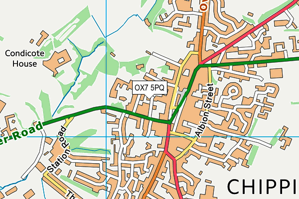 OX7 5PQ map - OS VectorMap District (Ordnance Survey) OX7 5PQ map - OS VectorMap District (Ordnance Survey)
