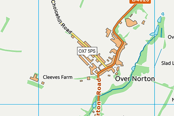OX7 5PS map - OS VectorMap District (Ordnance Survey) OX7 5PS map - OS VectorMap District (Ordnance Survey)