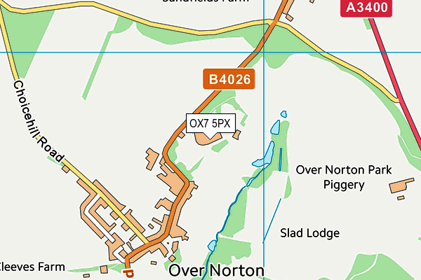 OX7 5PX map - OS VectorMap District (Ordnance Survey) OX7 5PX map - OS VectorMap District (Ordnance Survey)